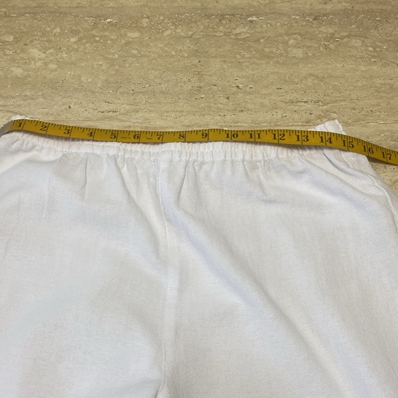 NWT, lightweight, and airy White Linen Pants, see measurements in photos below. - Picture 4 of 9